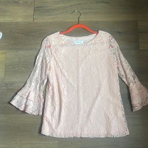 Lace pale pink blouse
